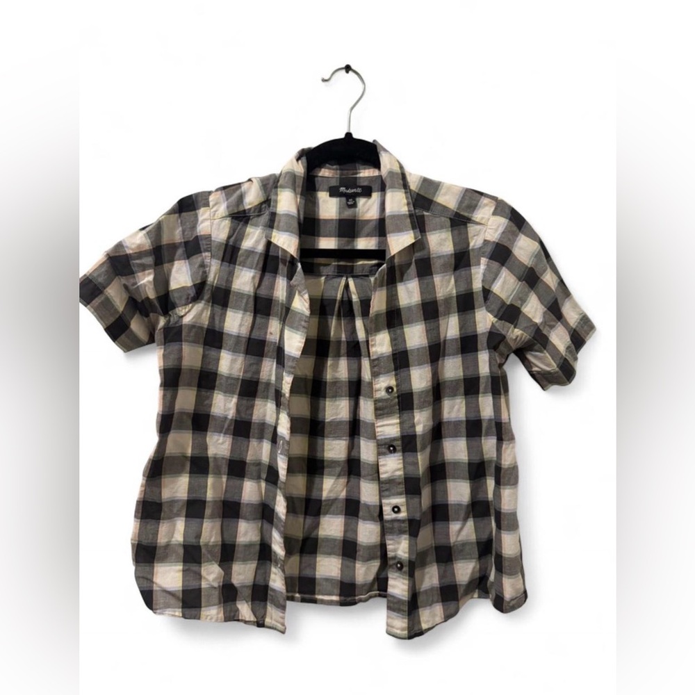 Plaid Madewell Women’s Shirt - Black and White | XS